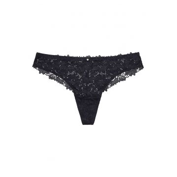 Chiloti tanga Lollipop  Bumbac - Negru Chiloti tanga Lollipop  Bumbac - Negru