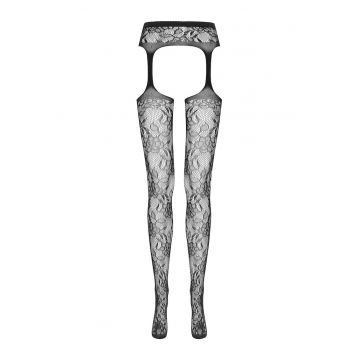 Ciorapi Sexy plasa cu imitatie de portjartiera Negru Resolute Ciorapi Sexy plasa cu imitatie de portjartiera Negru Resolute