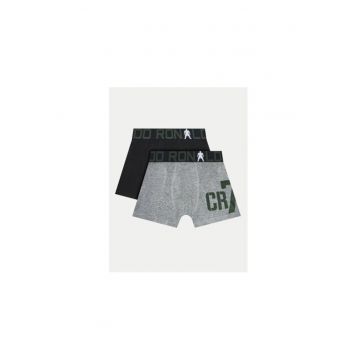 Set 2 boxeri baieti Cristiano Ronaldo Cr7 - 300 84100 51 - Viscoza/Bumbac - Negru/Gri