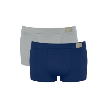 Set 2 boxeri barbati  10214597 - Bumbac/Elastan - Albastru/Gri