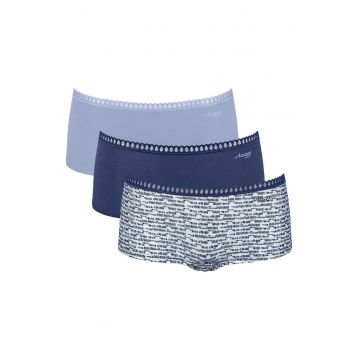 Set 3 boxeri dama  10219652 - Bumbac/Elastan - Mov/Albastru