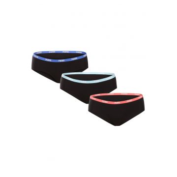 Set 3 chiloti dama  negri - bumbac - elastic moale