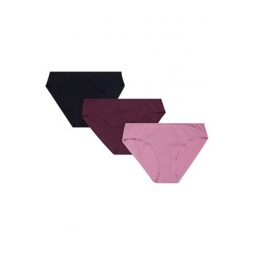 Set 3 perechi chiloti dama -  Bumbac/Elastan - Multicolor Set 3 perechi chiloti dama -  Bumbac/Elastan - Multicolor