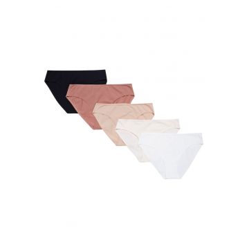 Set 5 perechi de chiloti dama -  Bumbac - Multicolor Set 5 perechi de chiloti dama -  Bumbac - Multicolor