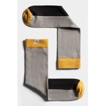 Sosete lungi unisex cu model colorblock
