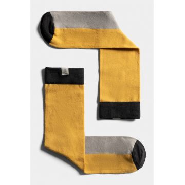 Sosete unisex lungi cu model colorblock