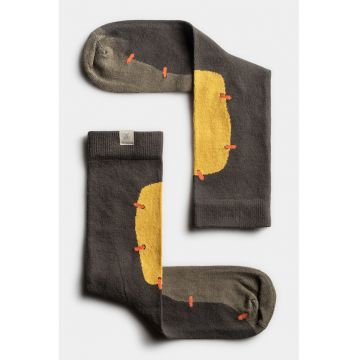 Sosete unisex lungi cu model colorblock