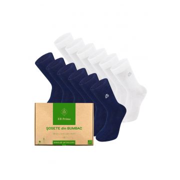 Set 12 perechi - Sosete clasice din bumbac pieptanat - Cutiuta 