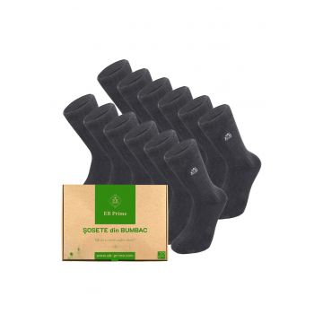 Set 12 perechi - Sosete clasice din bumbac pieptanat - Cutiuta 