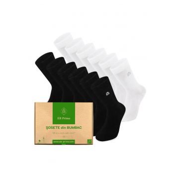 Set 12 perechi - Sosete clasice din bumbac pieptanat - Cutiuta 