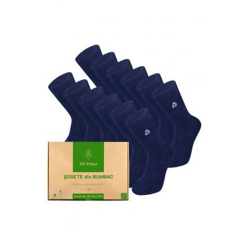 Set 12 perechi - Sosete clasice din bumbac pieptanat - Cutiuta 
