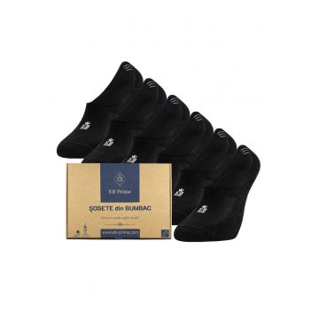 Set 6 perechi -  Sosete Talpici din Bumbac pieptanat pentru Barbati si Femei