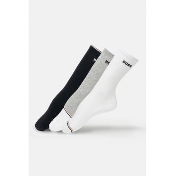 Set de sosete lungi cu detaliu logo - 3 perechi