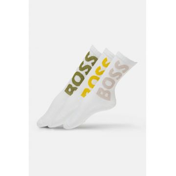 Set de sosete lungi cu logo supradimensionat - 3 perechi