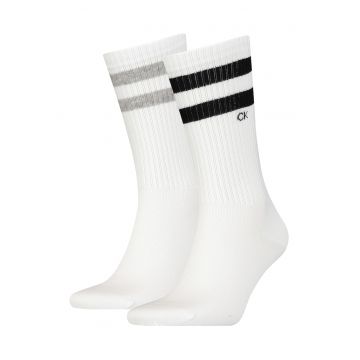 Set de sosete lungi unisex cu imprimeu in dungi - 2 perechi