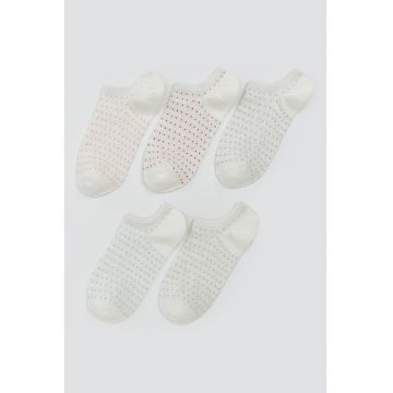 Set de sosete pana la glezna cu model - 5 perechi