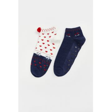 Set de sosete pana la glezna cu talpa aderenta - 2 perechi