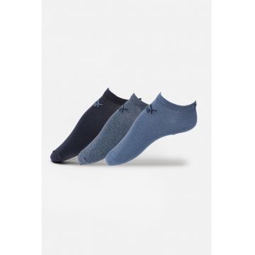 Set de sosete unisex pana la glezna cu model logo - 3 perechi