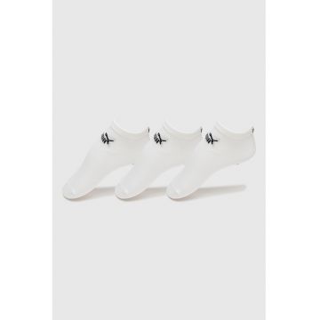 Set de sosete unisex pana la glezna cu model logo - 3 perechi