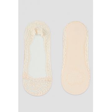 Sosete foarte scurte cu insertii de dantela