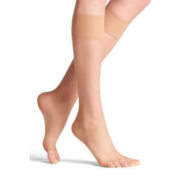 Sosete lungi transparente fara material la nivelul degetelor Shelina - 12 DEN