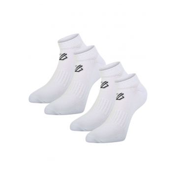 Sosete sport unisex  set 2 perechi - alb - bumbac - respirabil -