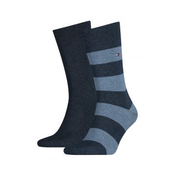 Set de sosete bleumarin si cu dungi - 2 perechi