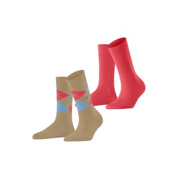 Set de sosete cu imprimeu Argyle - 2 perechi