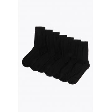 Set de sosete cu model uni - 7 perechi