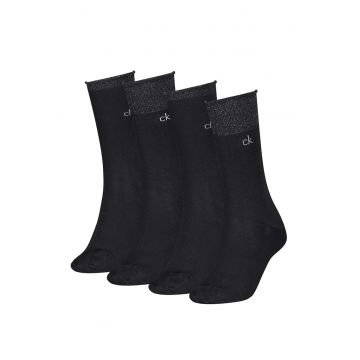 Set de sosete lungi cu aspect stralucitor - 4 perechi