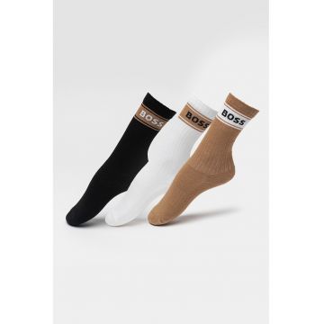 Set de sosete lungi cu detaliu logo - 3 perechi