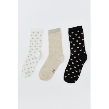 Set de sosete lungi cu imprimeu - 3 perechi
