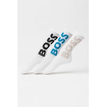 Set de sosete lungi cu logo supradimensionat - 3 perechi