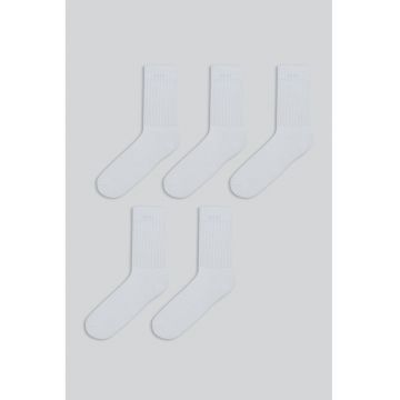 Set de sosete lungi cu margine striata - 5 perechi