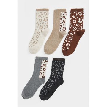 Set de sosete lungi cu model - 5 perechi