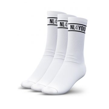 Set de sosete lungi unisex cu banda logo - 3 perechi