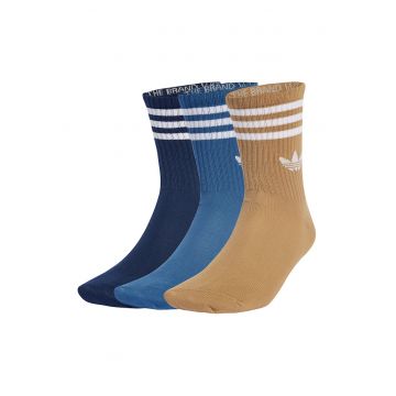 Set de sosete lungi unisex cu detaliu logo - 3 perechi