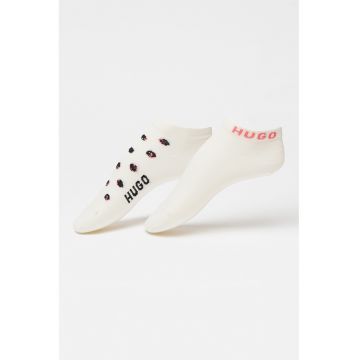 Set de sosete pana la glezna din amestec de bumbac cu model - 2 perechi