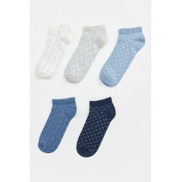 Set de sosete scurte cu model - 5 perechi