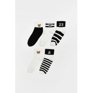 Set de sosete scurte cu model - 5 perechi