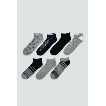 Set de sosete scurte cu model - 7 perechi