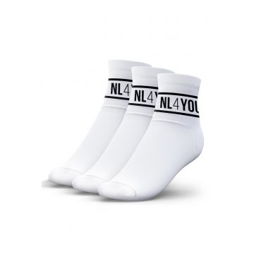 Set de sosete scurte unisex cu logo - 3 perechi