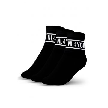 Set de sosete scurte unisex cu logo - 3 perechi