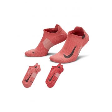 Set de sosete unisex pana la glezna pentru alergare Multiplier -2 perechi