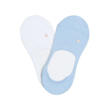 Sosete dama Rivet  set de 2 perechi alb - albastru