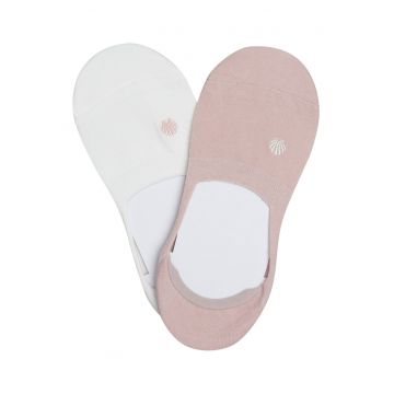 Sosete dama Rivet  set de 2 perechi roz murdar - alb crem