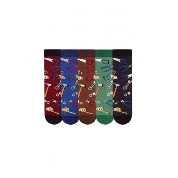 Cutie de Lux cu 5 perechi de sosete Fine din bumbac organic Dorel Instalatorul