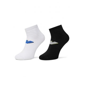 Set 2 perechi sosete scurte barbati barbati  EM000538 AF12299 - Textil - 0 EU - Alb/Negru
