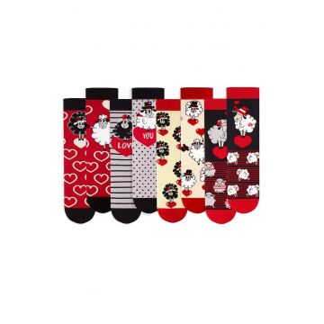 Set 4 perechi de sosete bumbac Arty Socks Oita Indragostita in cutie cadou