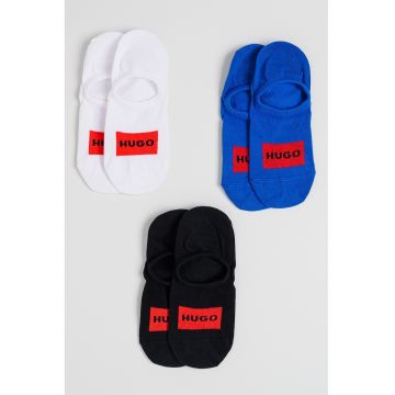 Set de sosete foarte scurte cu imprimeu logo - 3 perechi